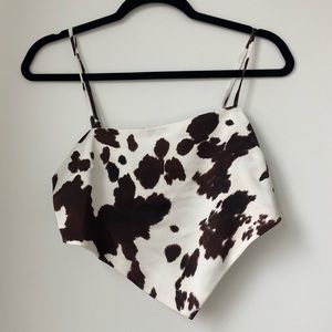 Forever 21 cow print crop top (S) never worn